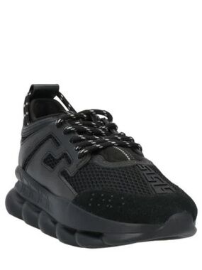 VERSACE 
Men's Black Sneakers Textile Fibers